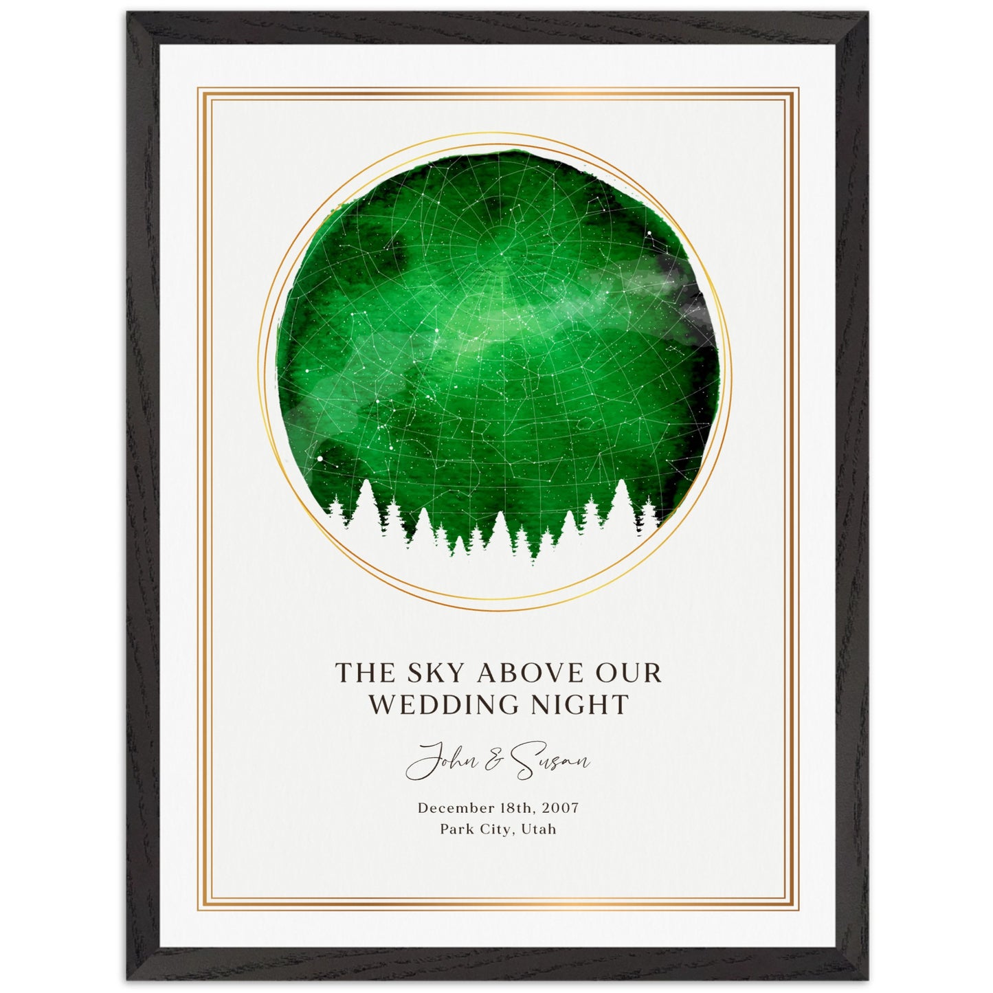 Framed Customizable Sentimental Moment Star Map