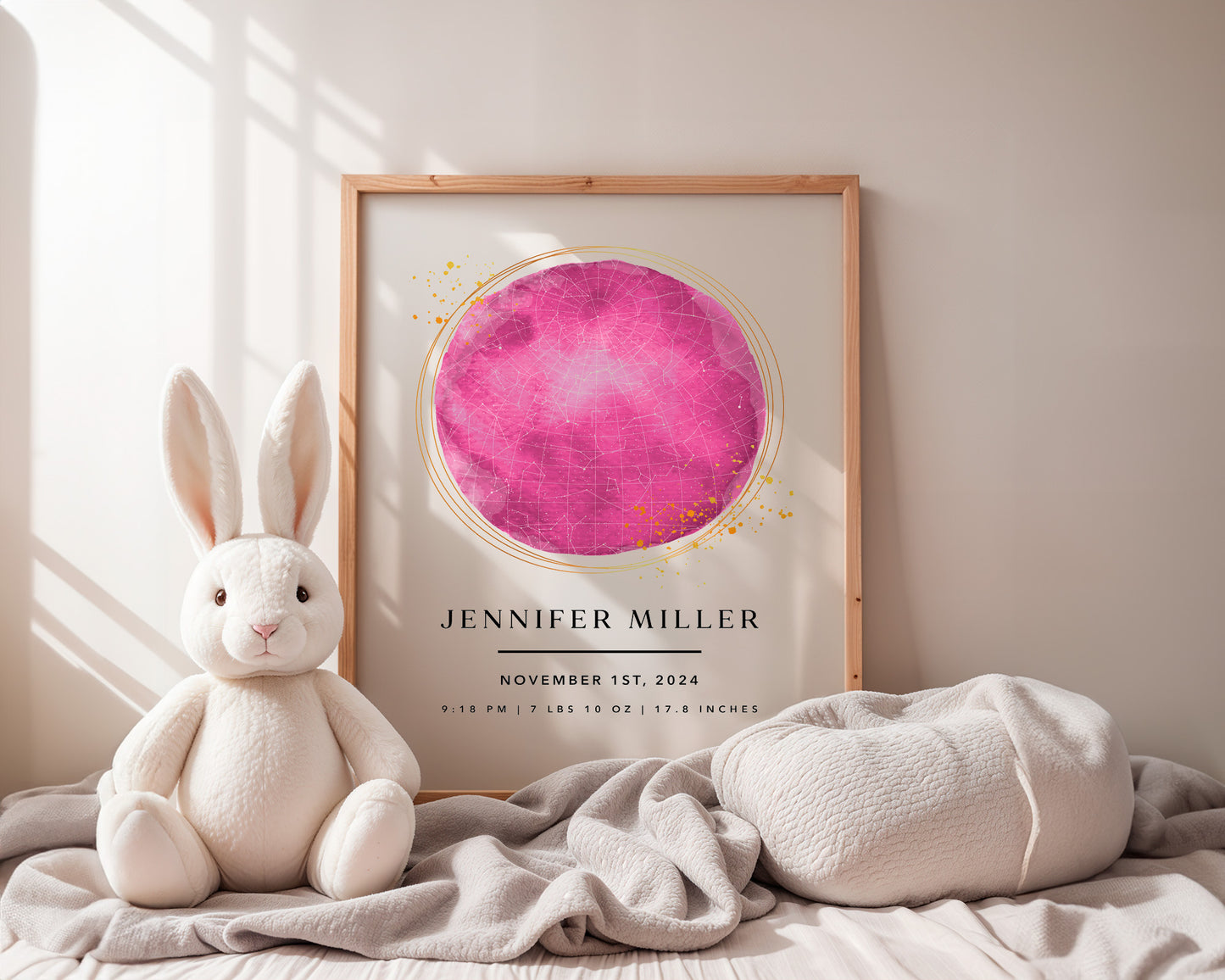 Customizable Nursery Star Map Print