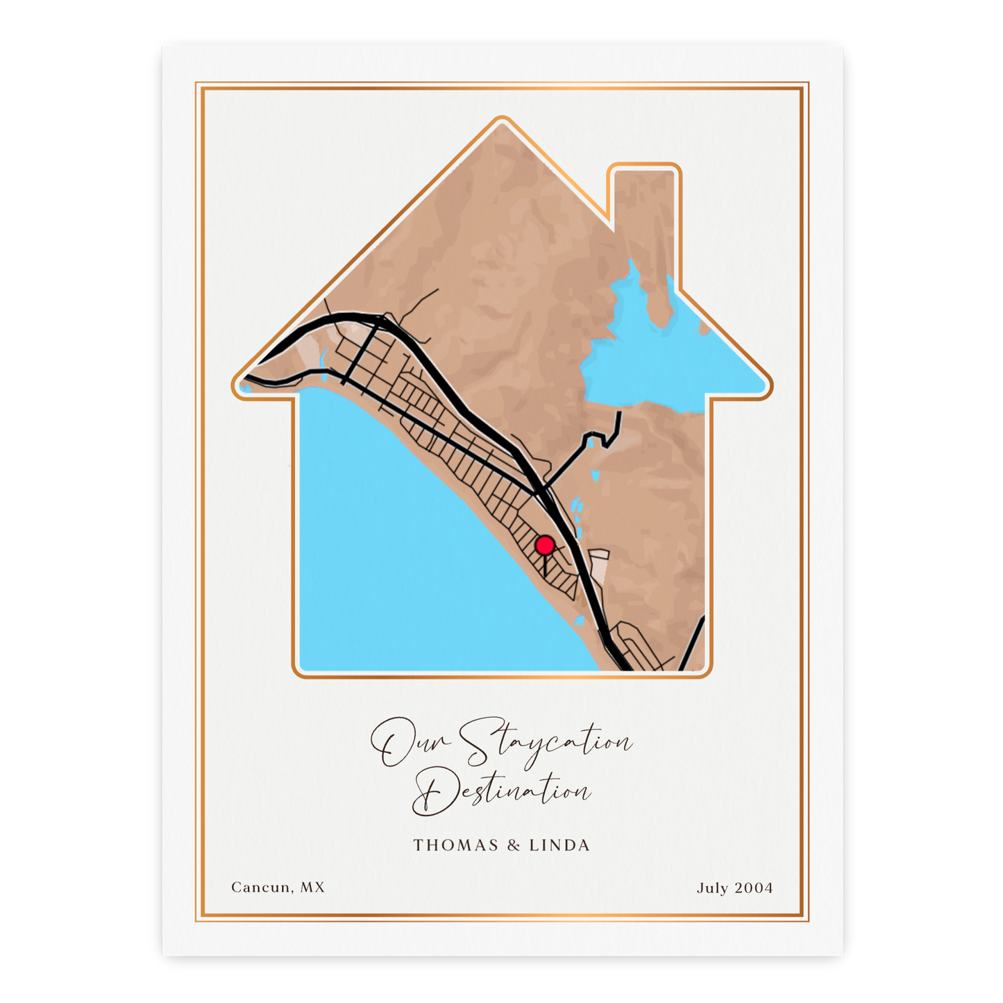 Customizable Sentimental Home Street Map Print