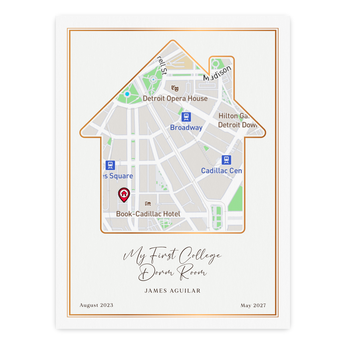 Customizable Sentimental Home Street Map Print