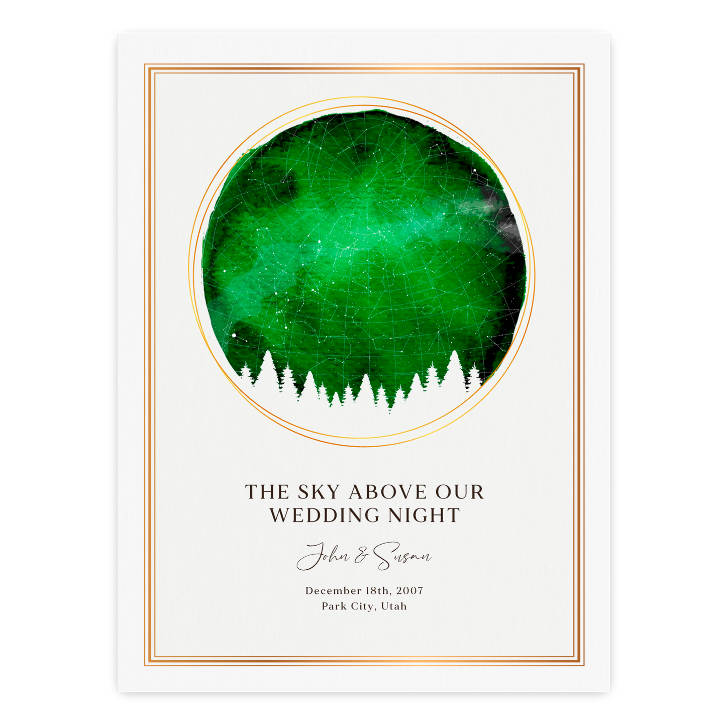 Customizable Sentimental Moment Star Map Print