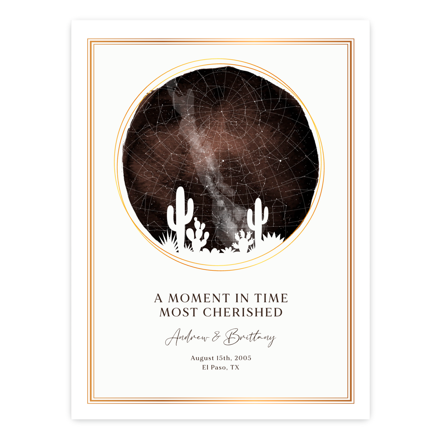 Customizable Sentimental Moment Star Map Print