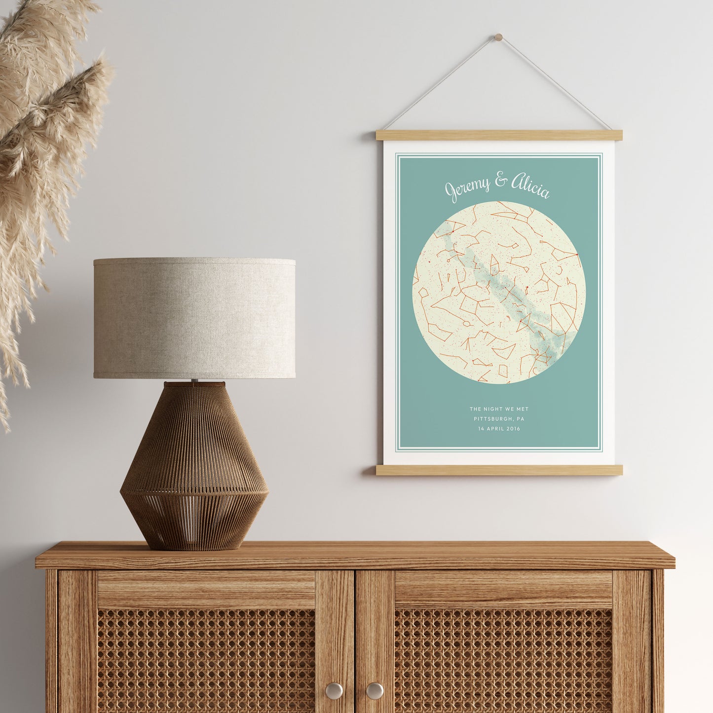 Digital Map Print – Modern Star Map (Instant Download) - SentiMap