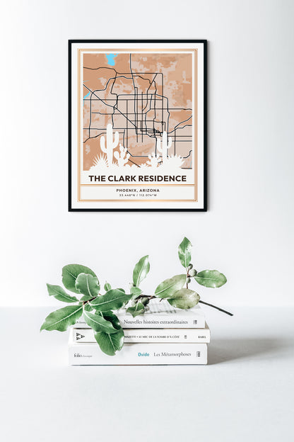 Framed Customizable Sentimental Moment Street Map
