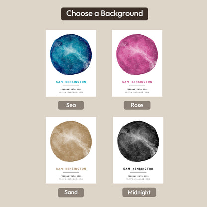 Digital Map Print – Nursery Star Map (Instant Download) - SentiMap 