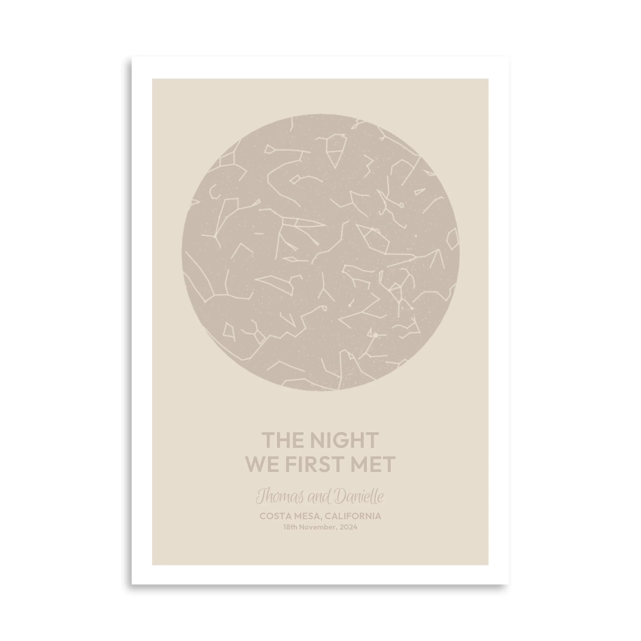 Custom Map Print – Two-Tone Star Map | Personalized Moment Art - SentiMap 