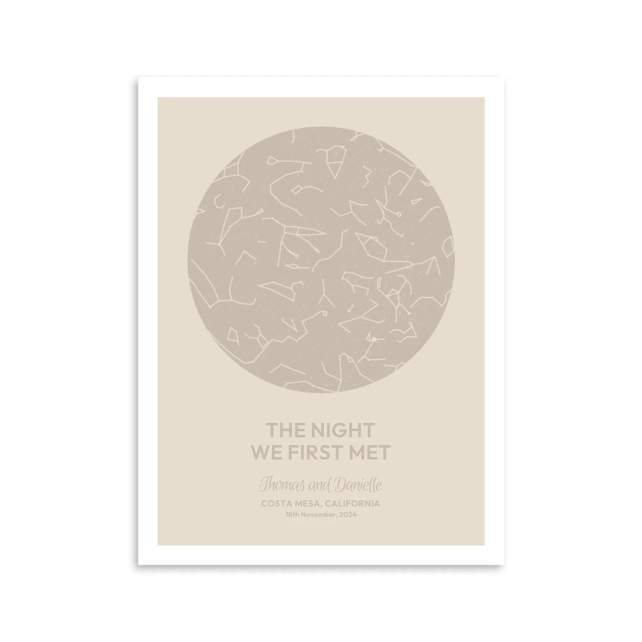 Custom Map Print – Two-Tone Star Map | Personalized Moment Art - SentiMap 