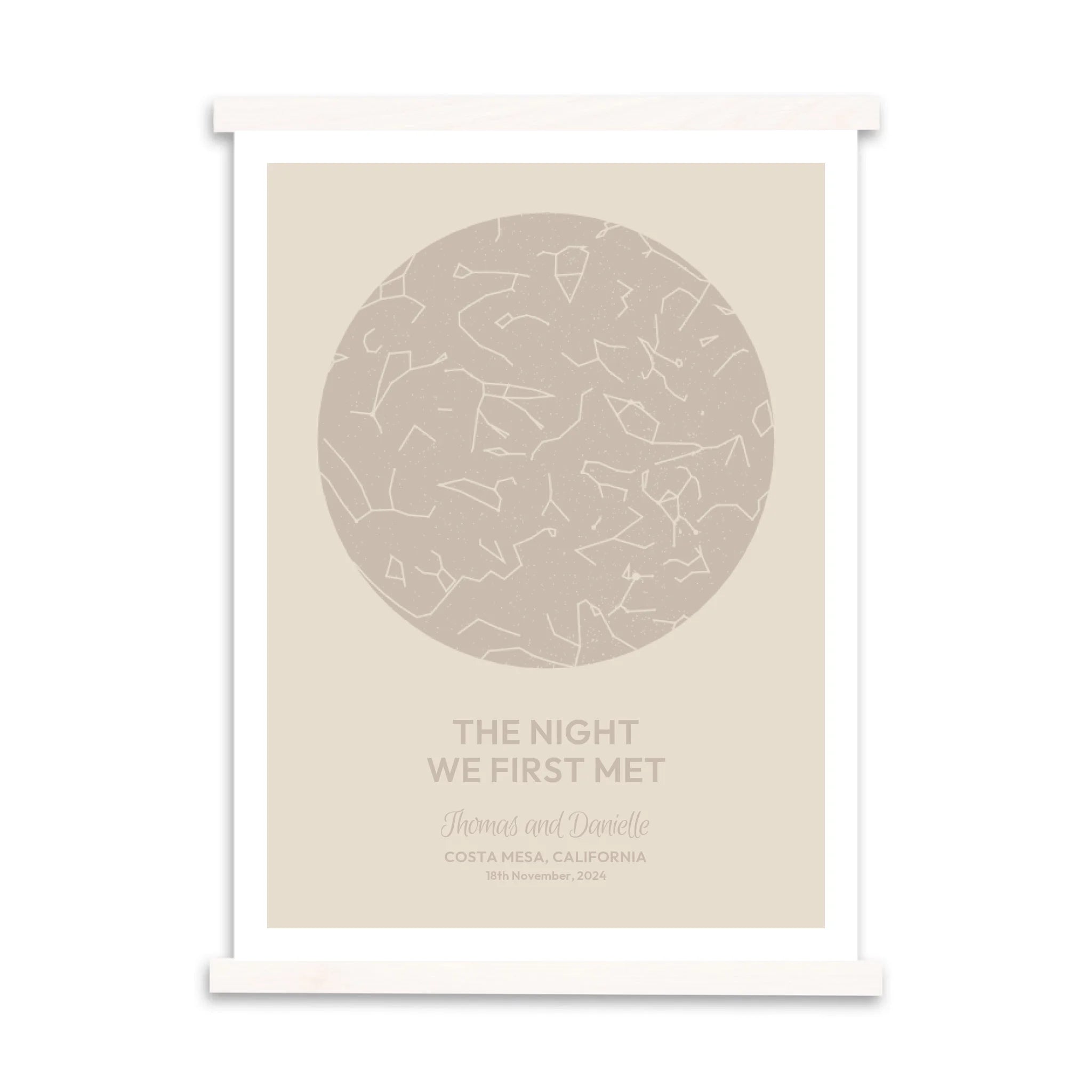 Custom Map Print – Two-Tone Star Map | Personalized Moment Art - SentiMap 