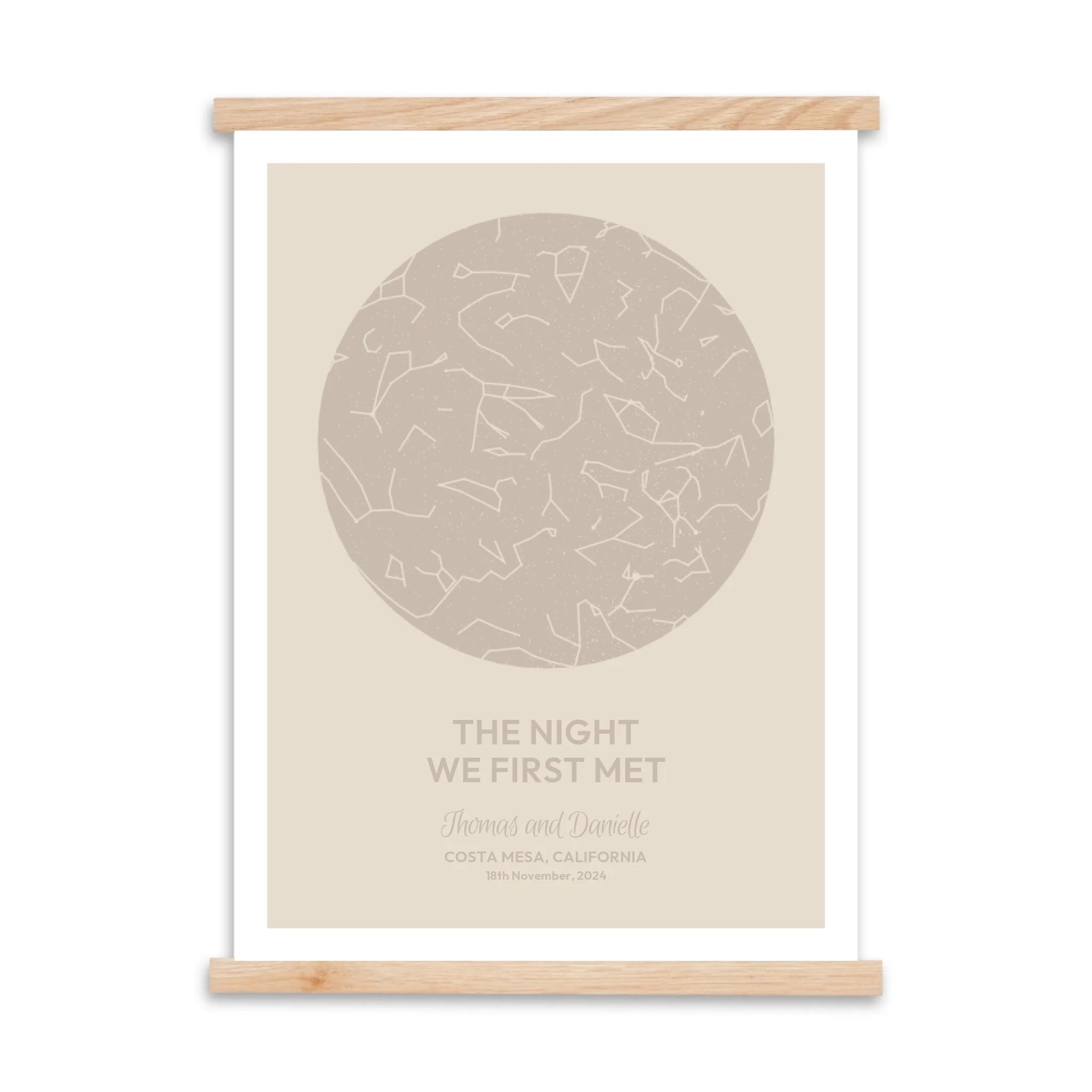 Custom Map Print – Two-Tone Star Map | Personalized Moment Art - SentiMap 