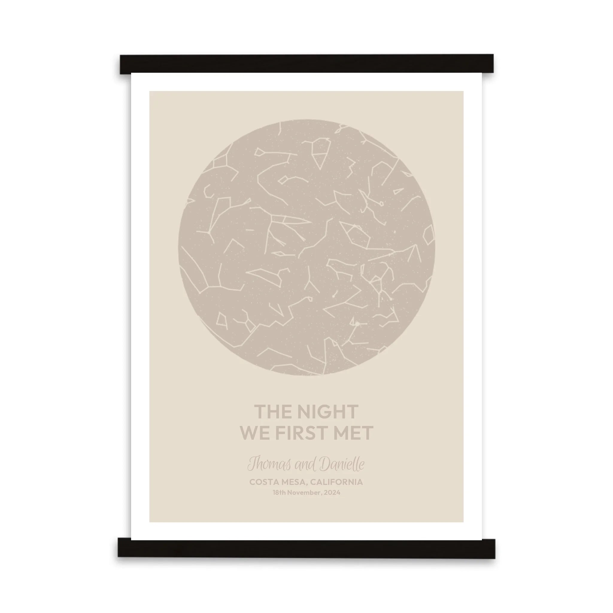 Custom Map Print – Two-Tone Star Map | Personalized Moment Art - SentiMap 