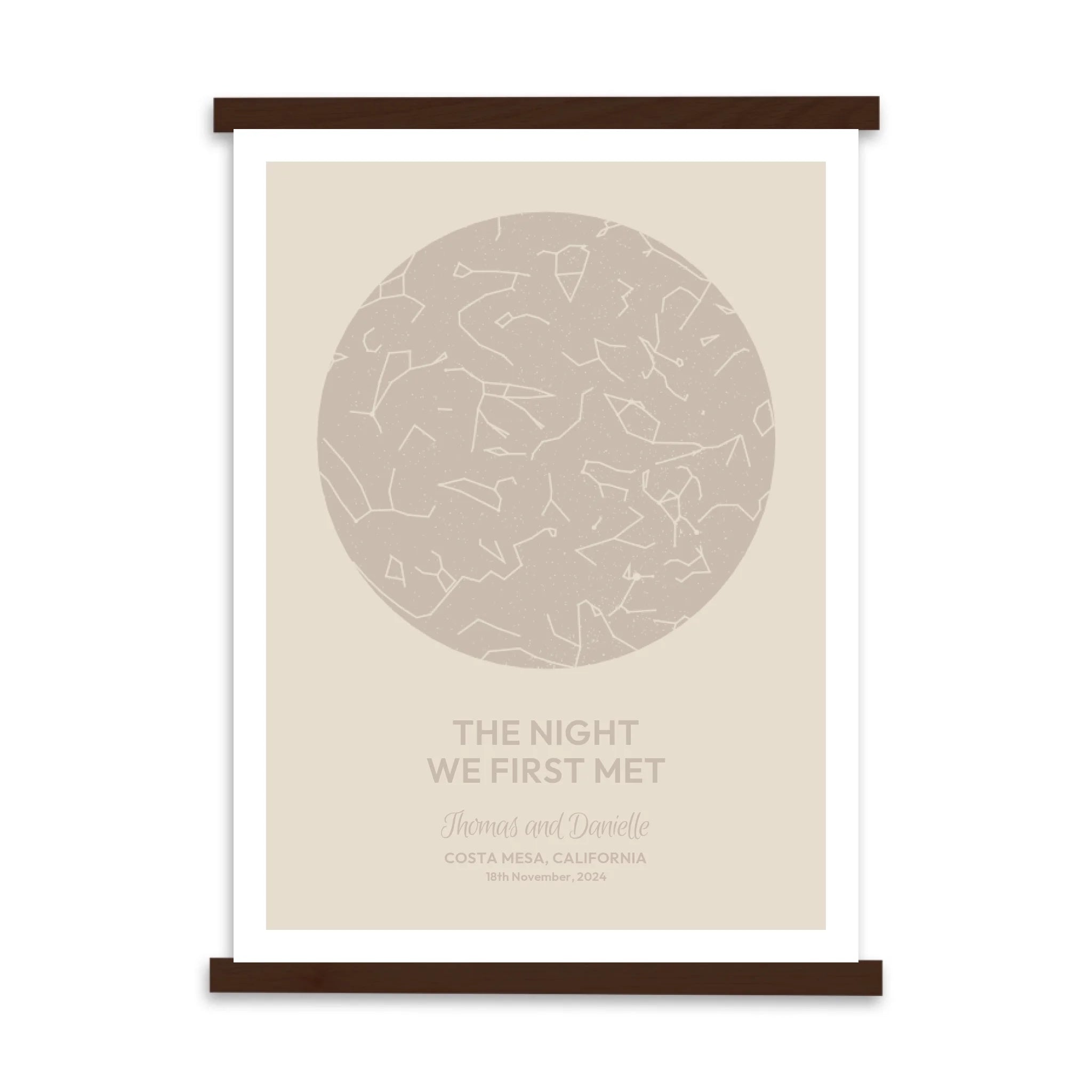 Custom Map Print – Two-Tone Star Map | Personalized Moment Art - SentiMap 