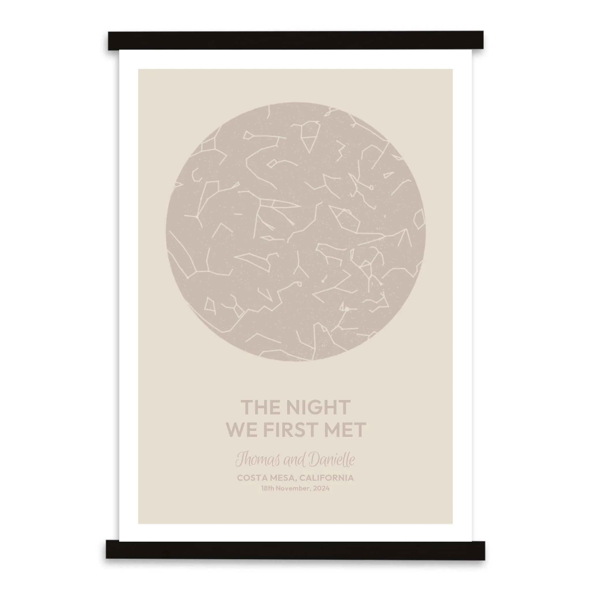 Custom Map Print – Two-Tone Star Map | Personalized Moment Art - SentiMap 