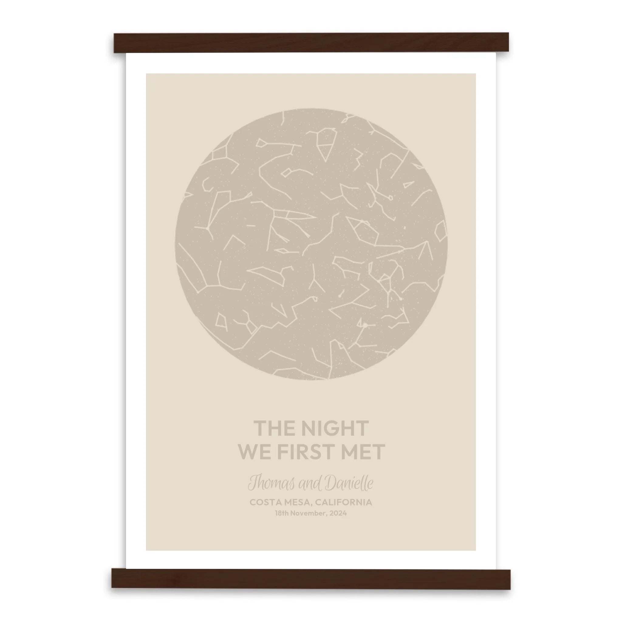 Custom Map Print – Two-Tone Star Map | Personalized Moment Art - SentiMap 