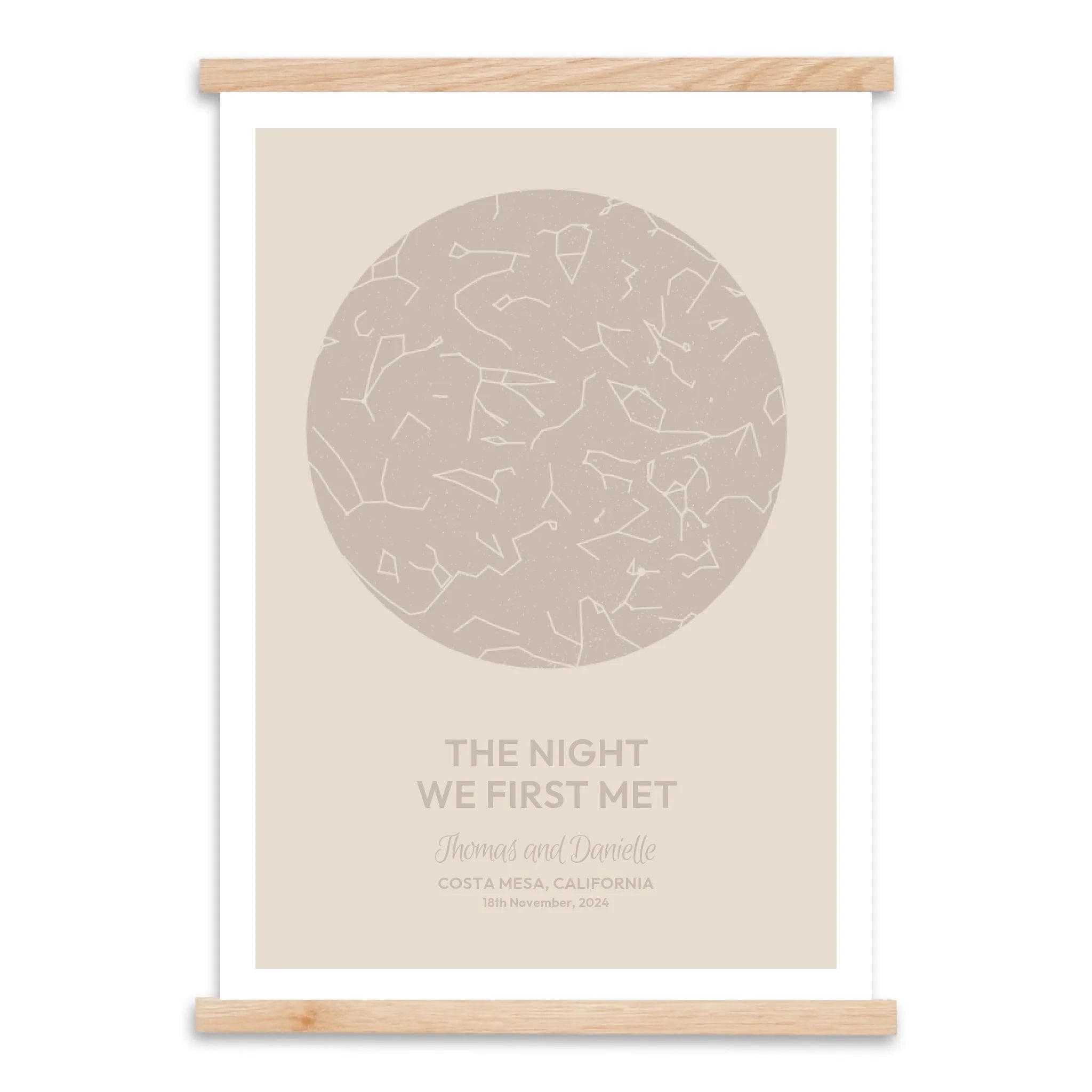 Custom Map Print – Two-Tone Star Map | Personalized Moment Art - SentiMap 