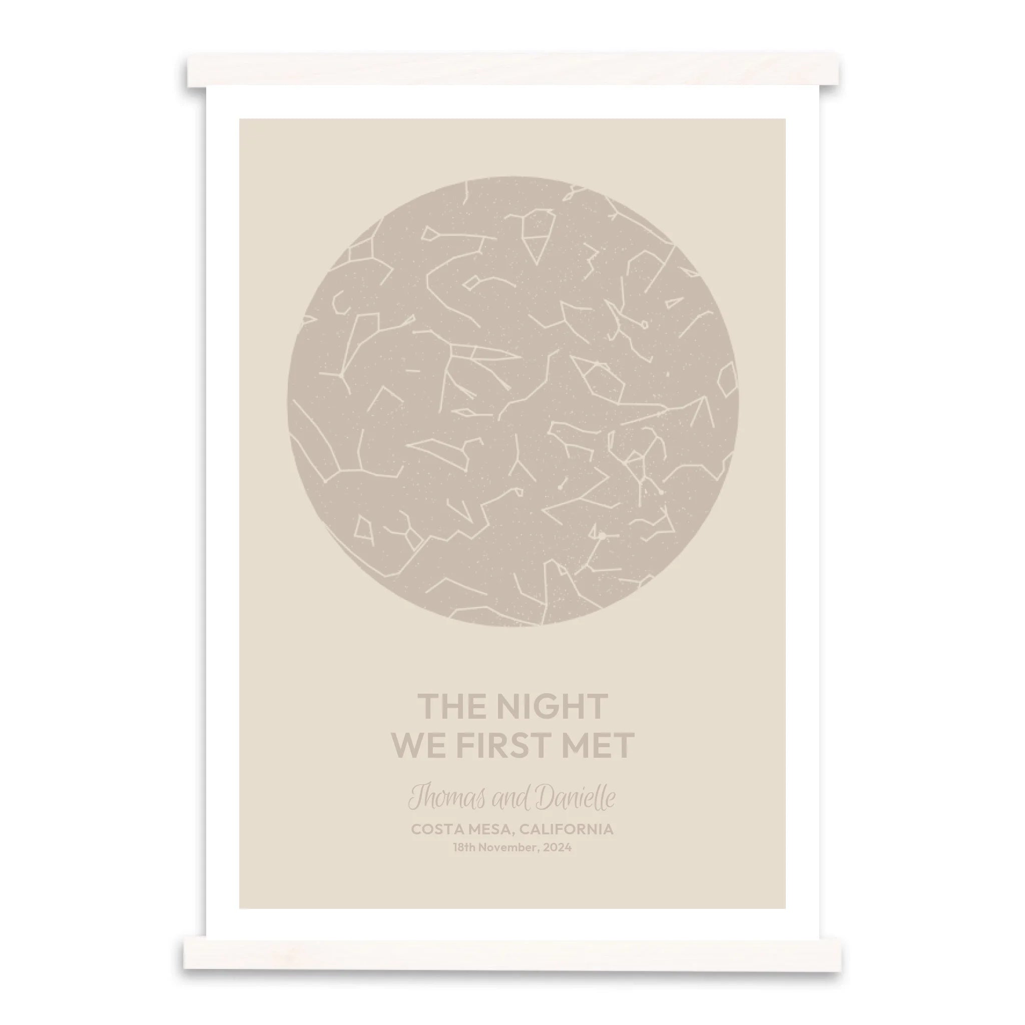 Custom Map Print – Two-Tone Star Map | Personalized Moment Art - SentiMap 