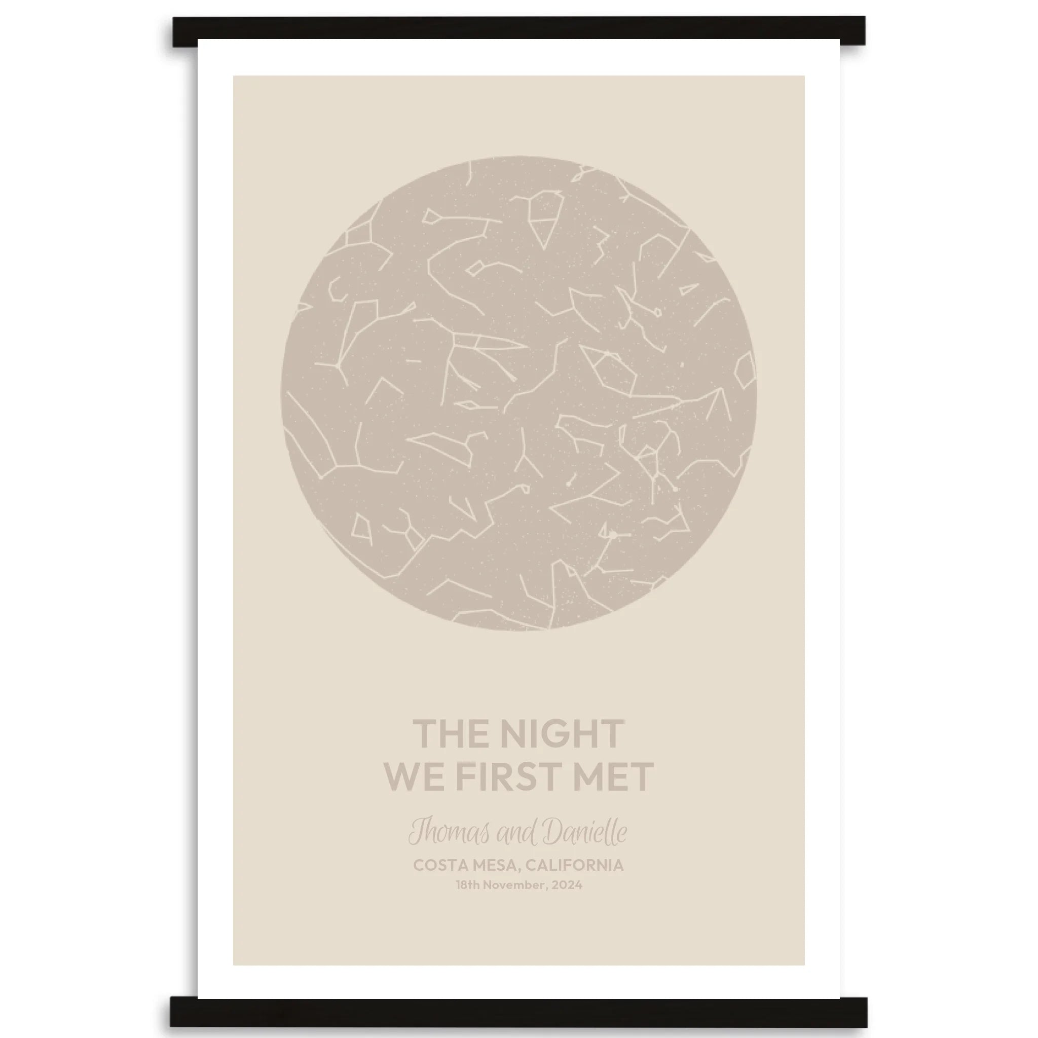 Custom Map Print – Two-Tone Star Map | Personalized Moment Art - SentiMap 