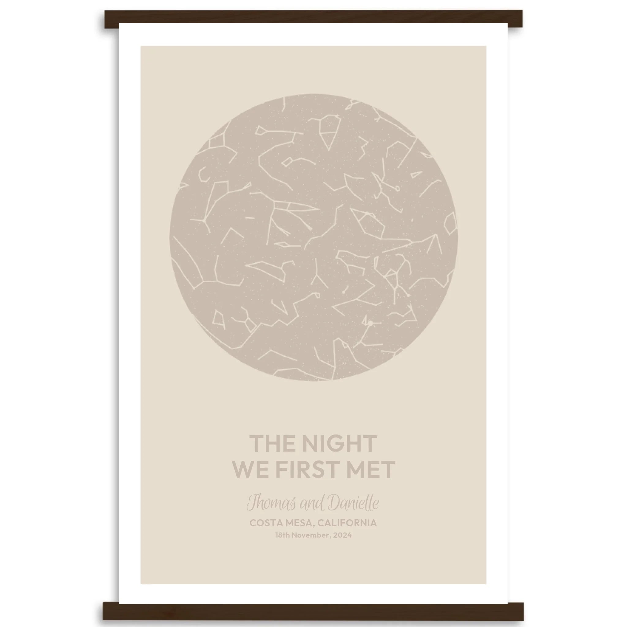 Custom Map Print – Two-Tone Star Map | Personalized Moment Art - SentiMap 