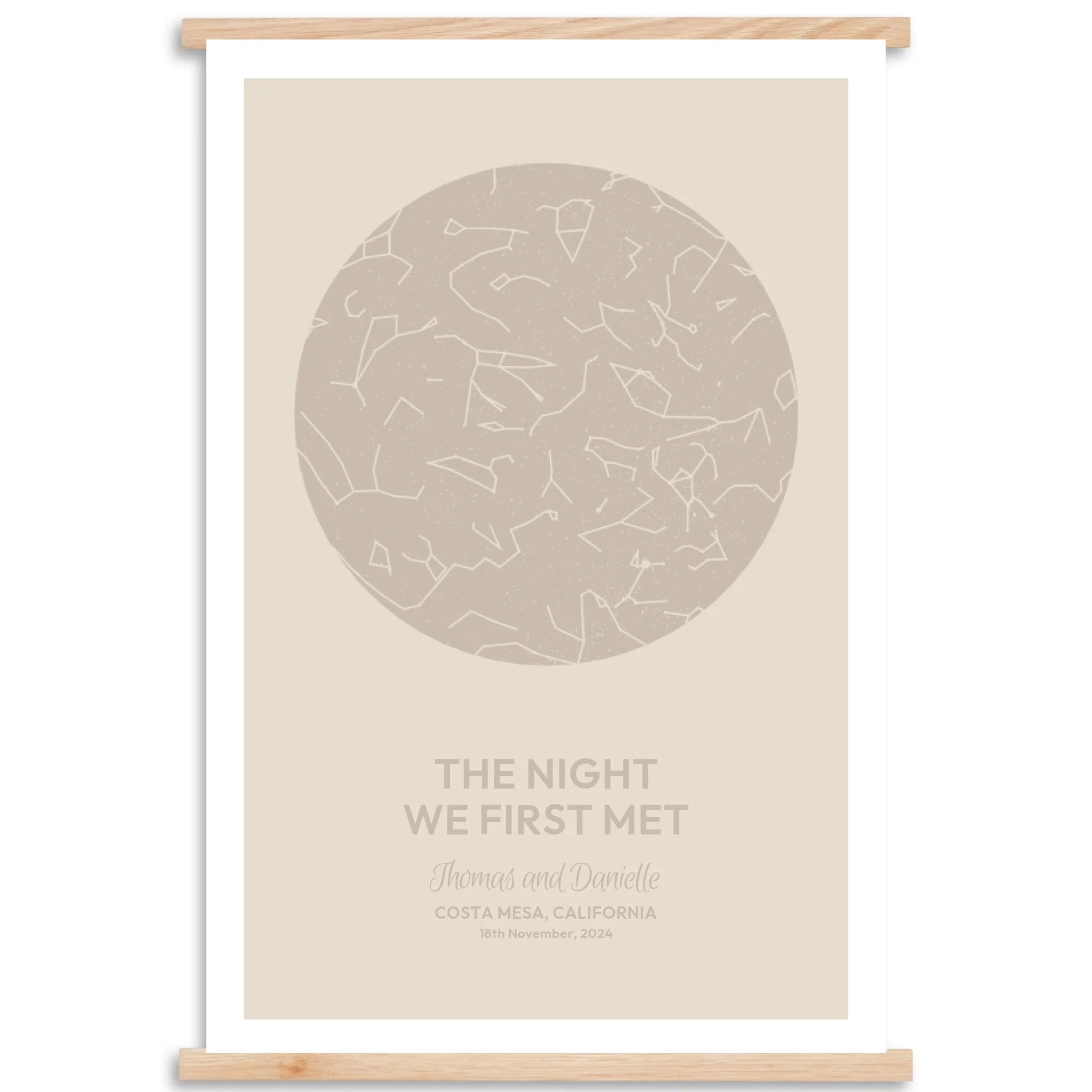 Custom Map Print – Two-Tone Star Map | Personalized Moment Art - SentiMap 