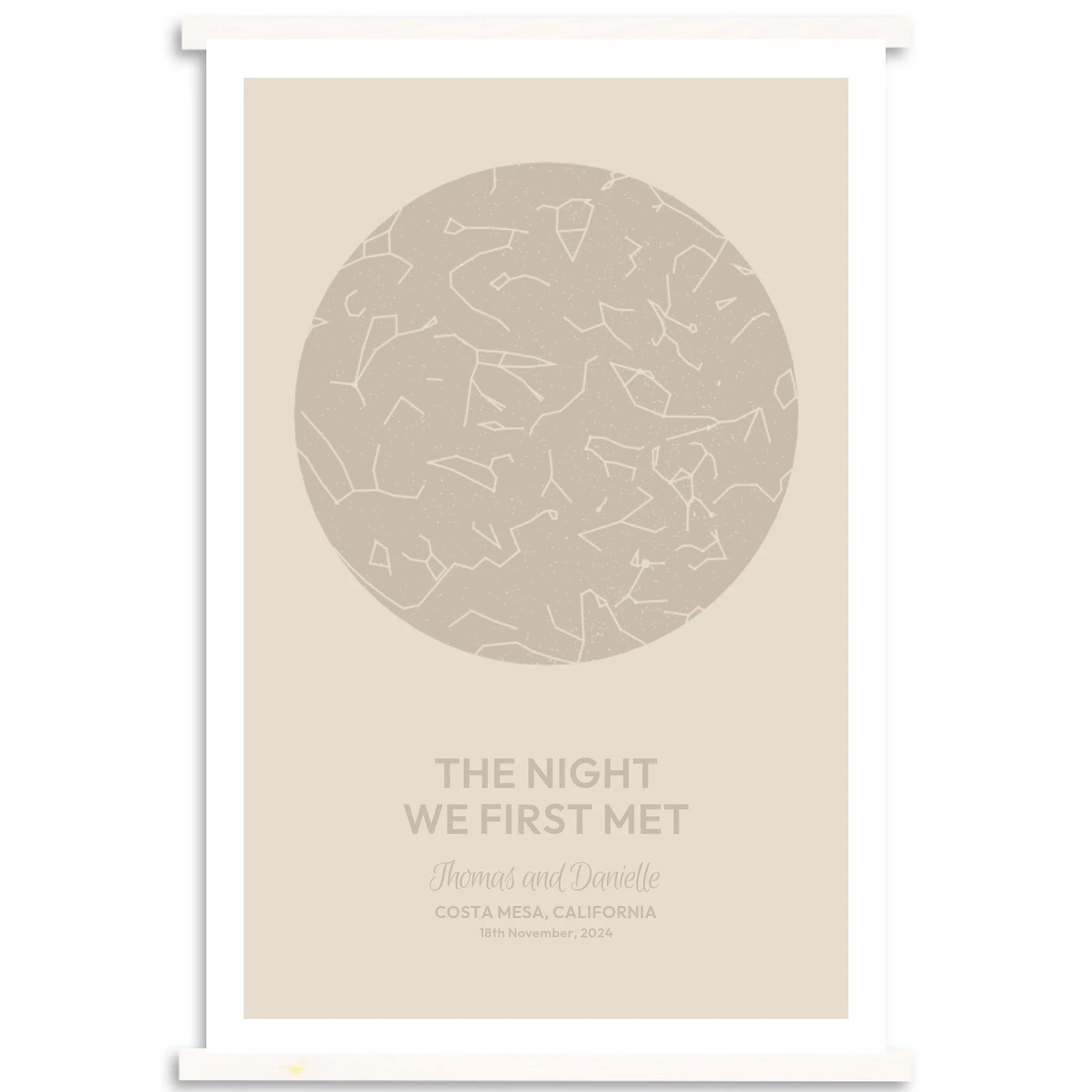 Custom Map Print – Two-Tone Star Map | Personalized Moment Art - SentiMap 