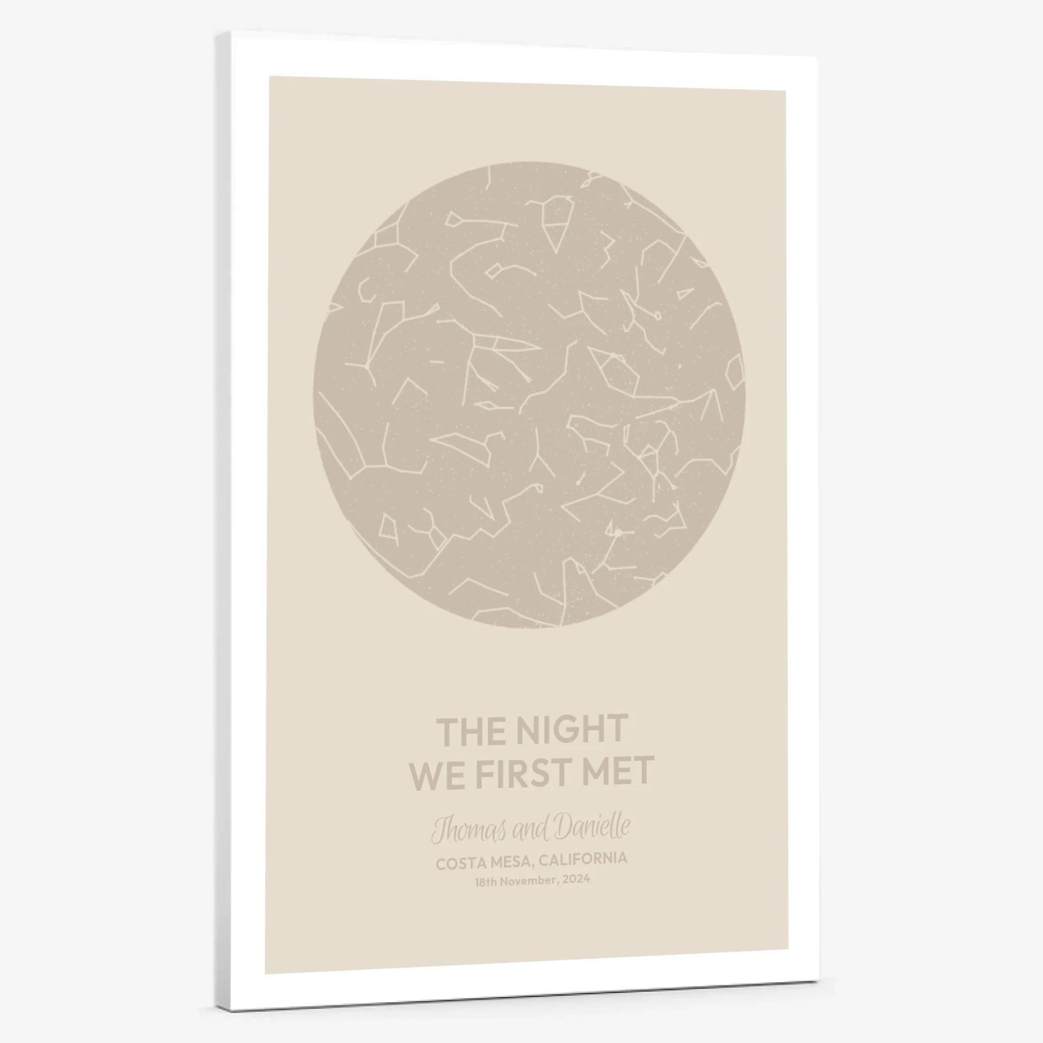 Custom Map Print – Two-Tone Star Map | Personalized Moment Art - SentiMap 