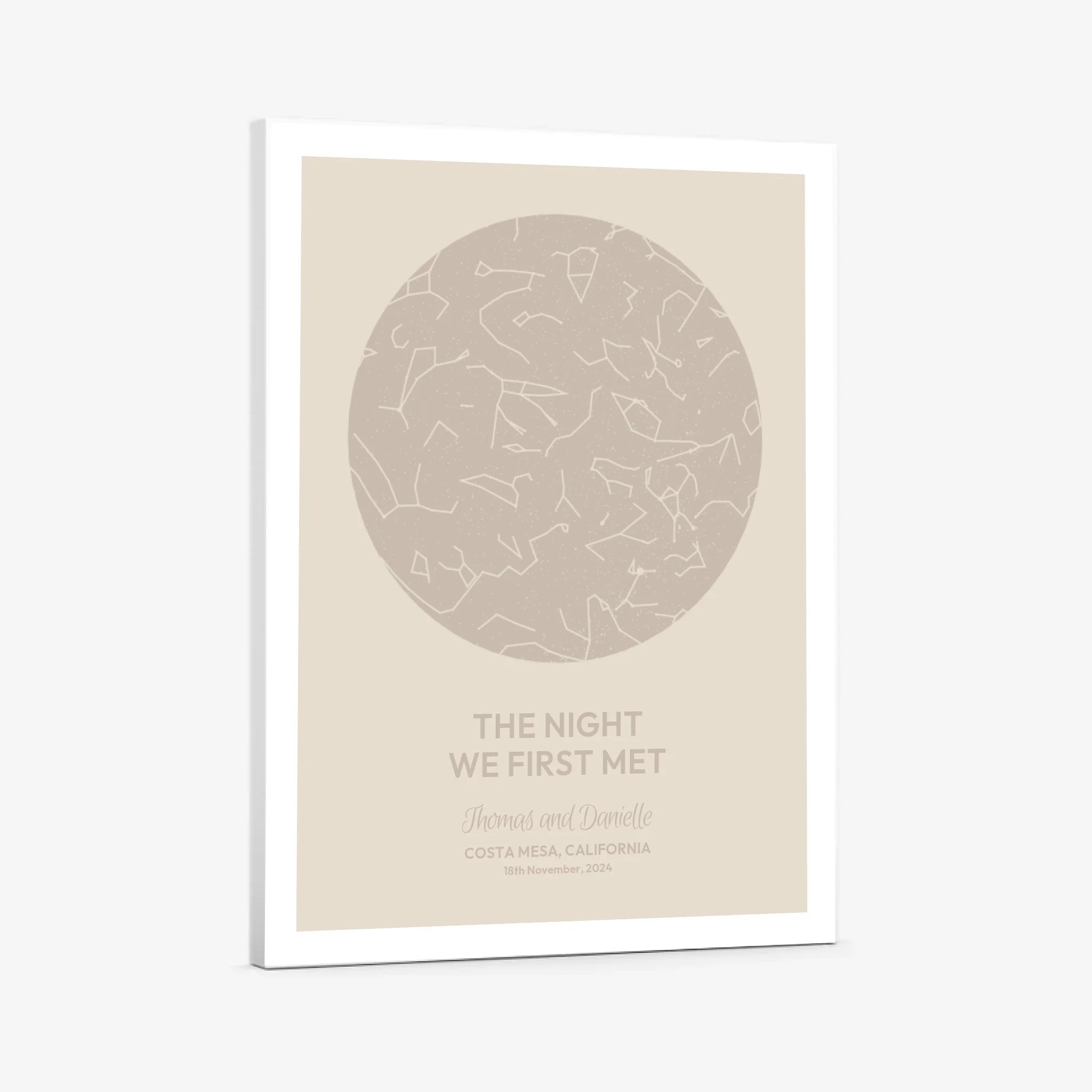 Custom Map Print – Two-Tone Star Map | Personalized Moment Art - SentiMap 