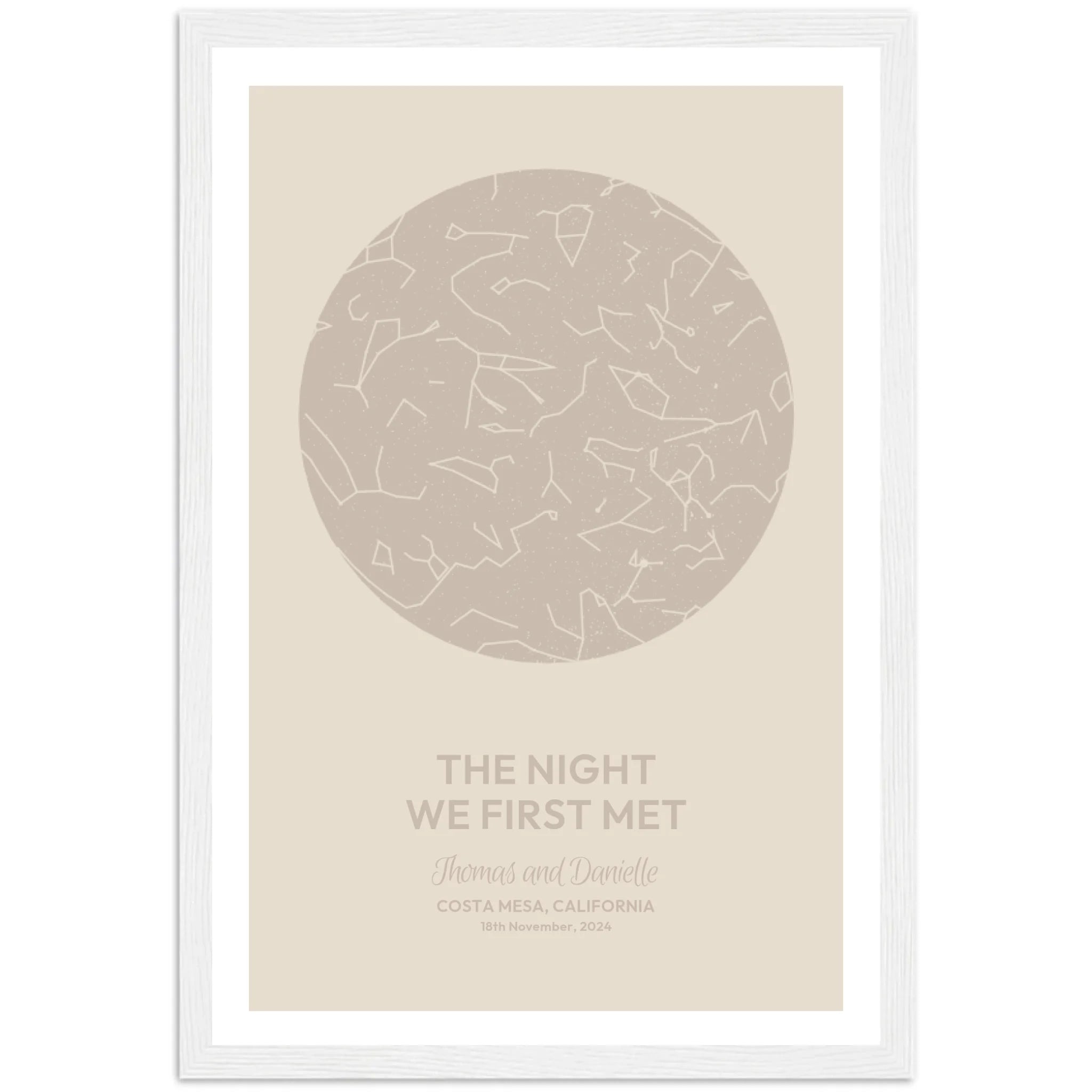 Custom Map Print – Two-Tone Star Map | Personalized Moment Art - SentiMap 