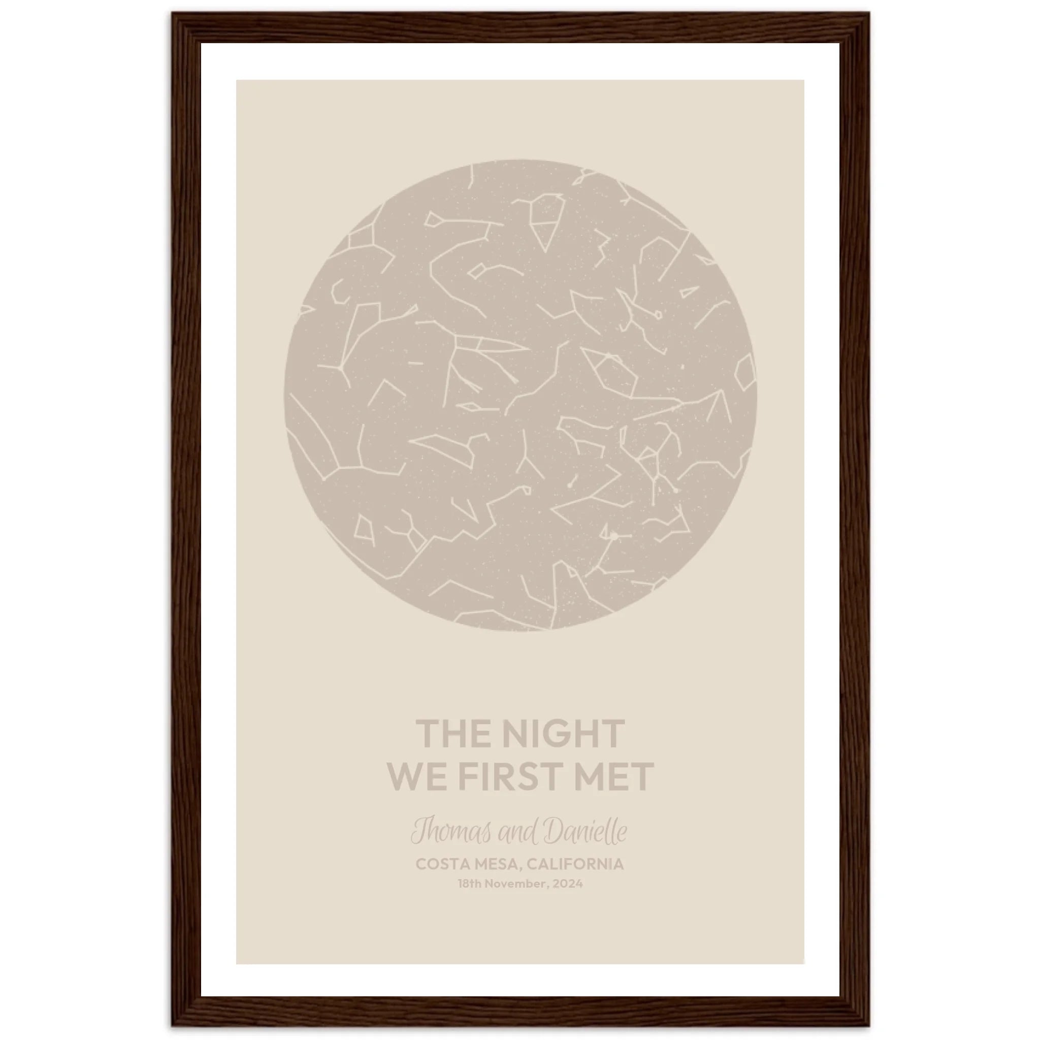 Custom Map Print – Two-Tone Star Map | Personalized Moment Art - SentiMap 