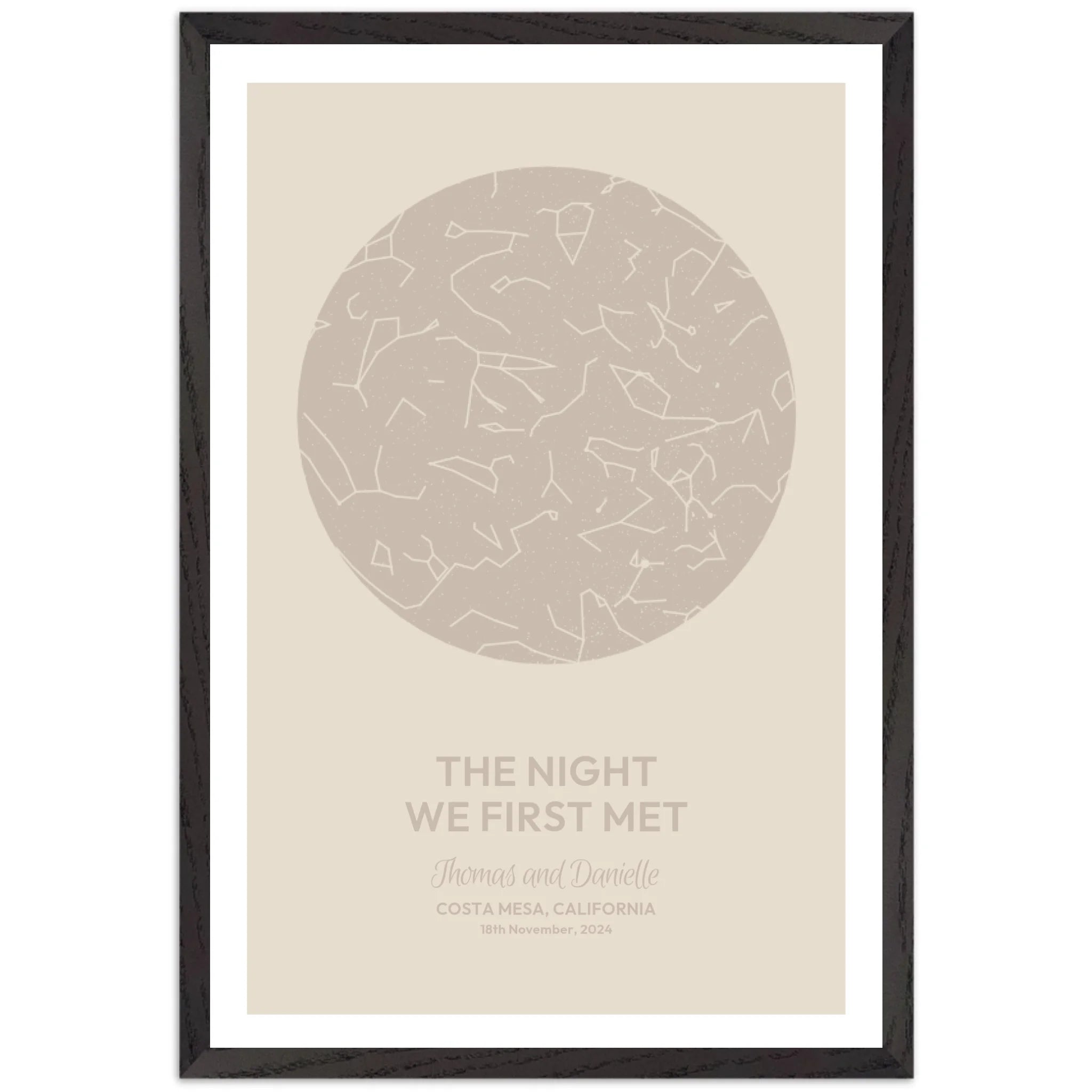 Custom Map Print – Two-Tone Star Map | Personalized Moment Art - SentiMap 