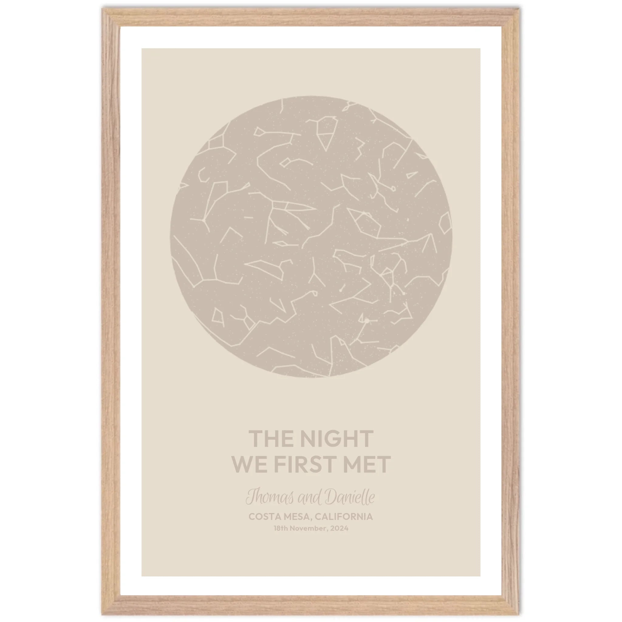 Custom Map Print – Two-Tone Star Map | Personalized Moment Art - SentiMap 