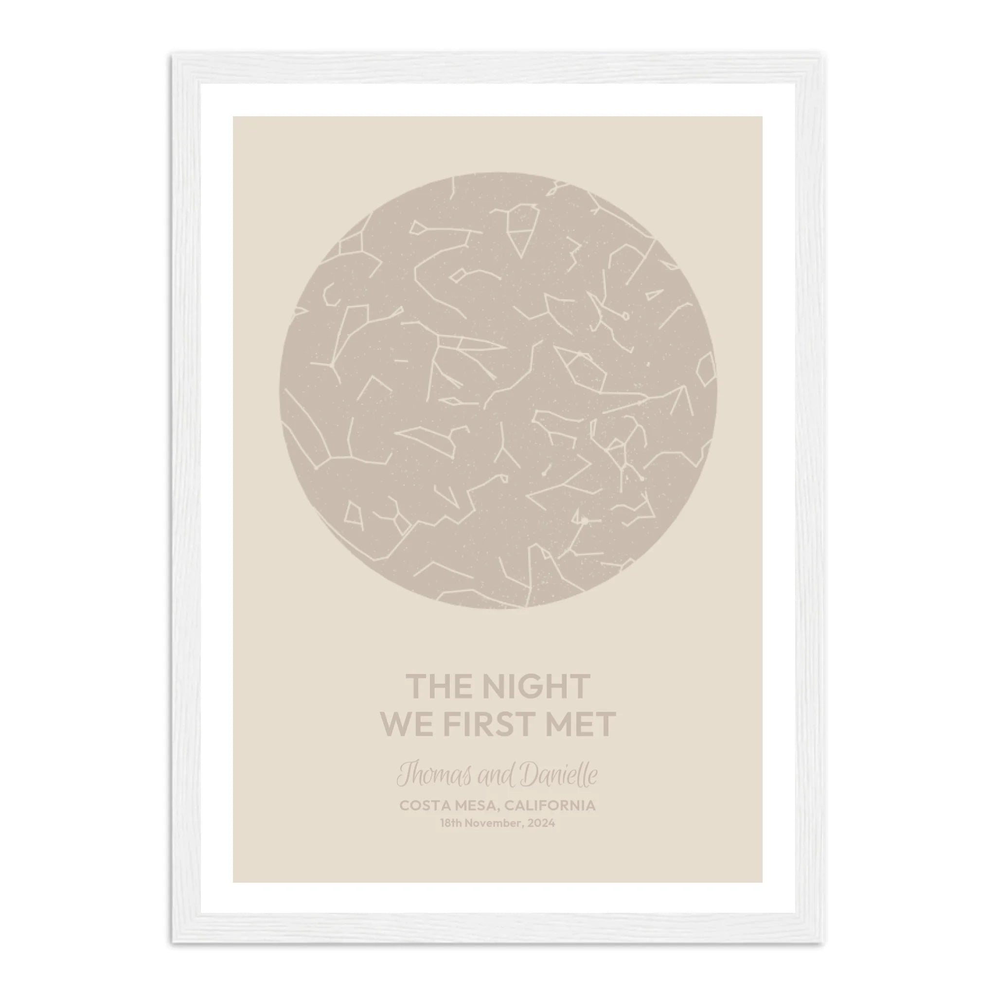 Custom Map Print – Two-Tone Star Map | Personalized Moment Art - SentiMap 