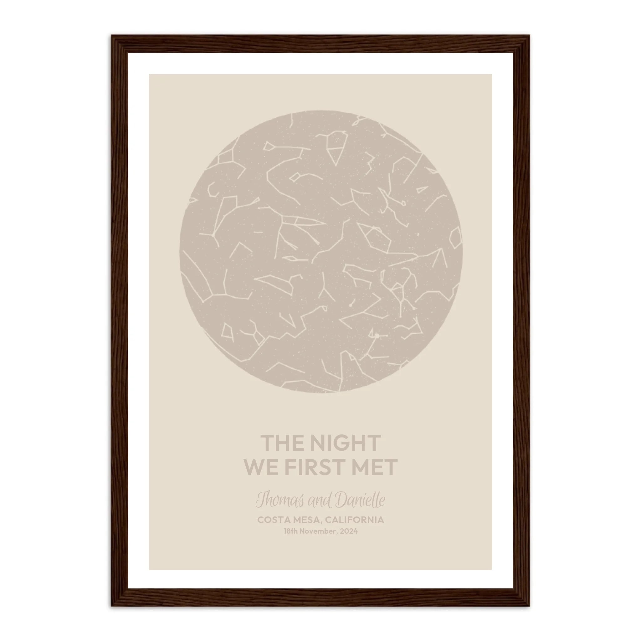 Custom Map Print – Two-Tone Star Map | Personalized Moment Art - SentiMap 