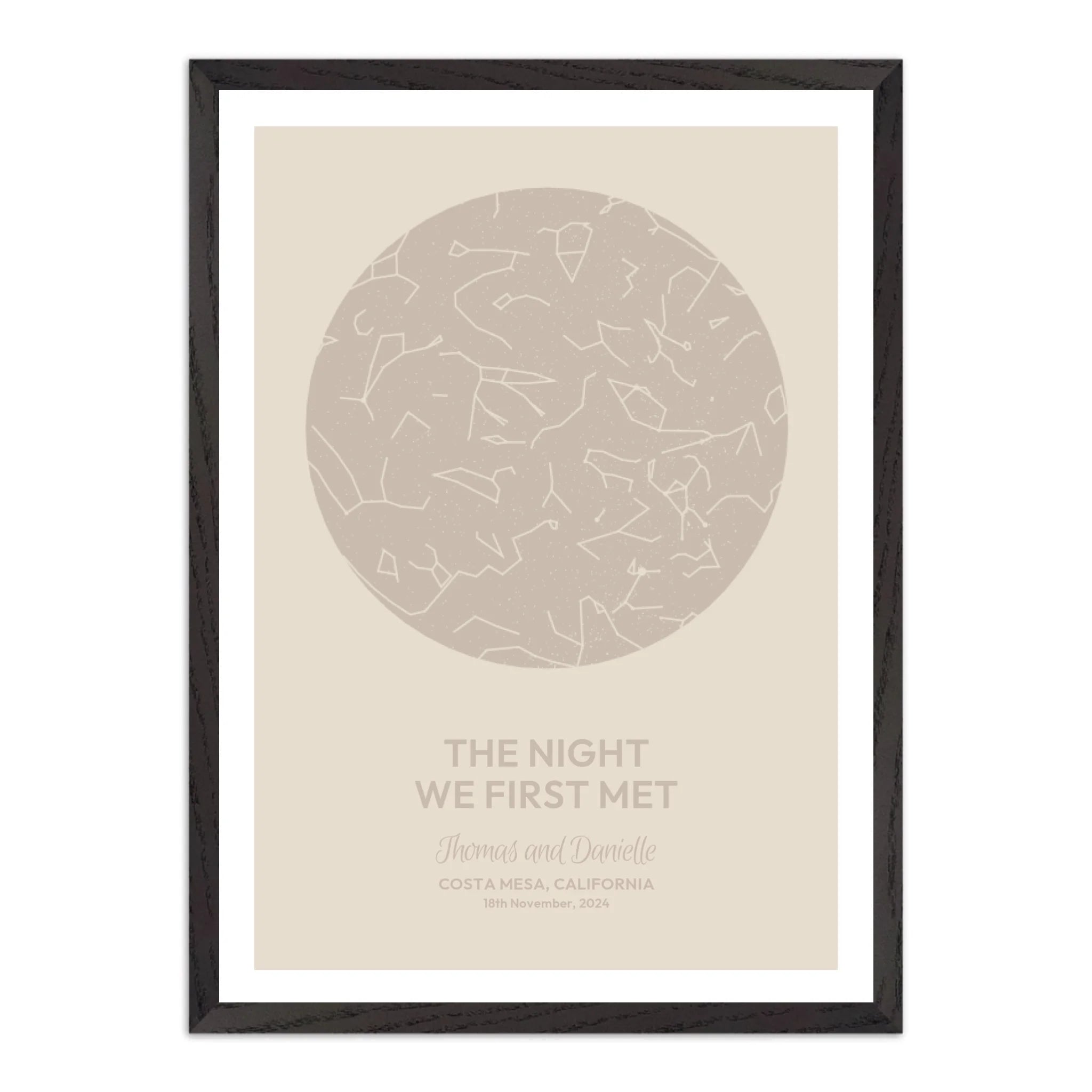 Custom Map Print – Two-Tone Star Map | Personalized Moment Art - SentiMap 