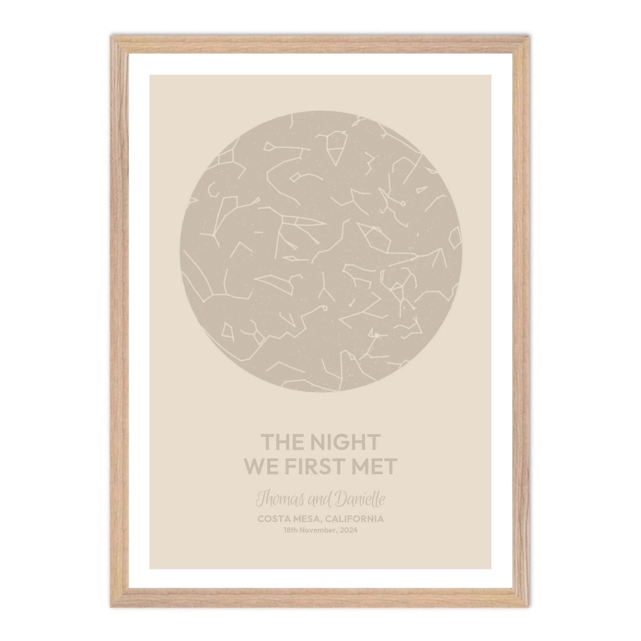 Custom Map Print – Two-Tone Star Map | Personalized Moment Art - SentiMap 