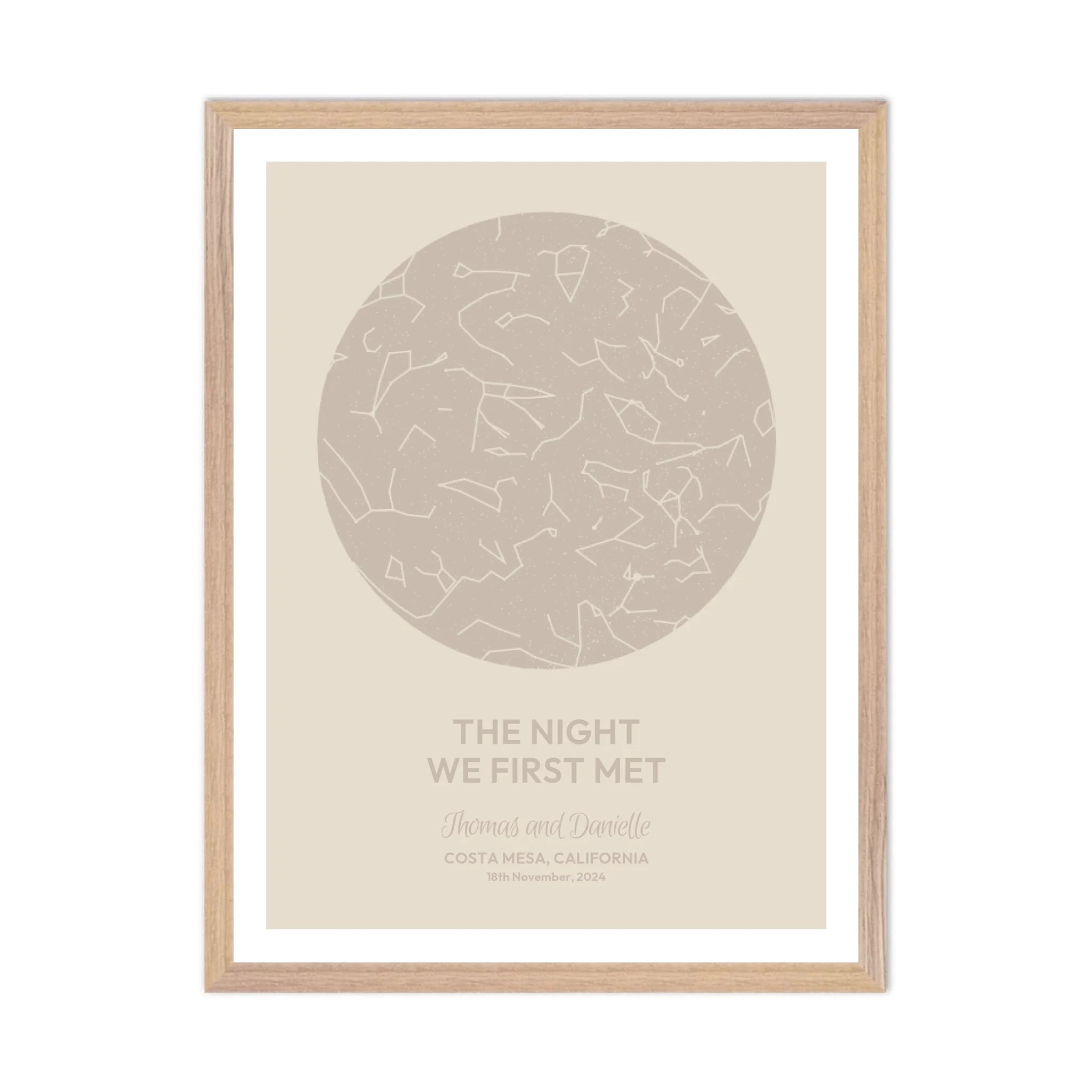 Custom Map Print – Two-Tone Star Map | Personalized Moment Art - SentiMap 