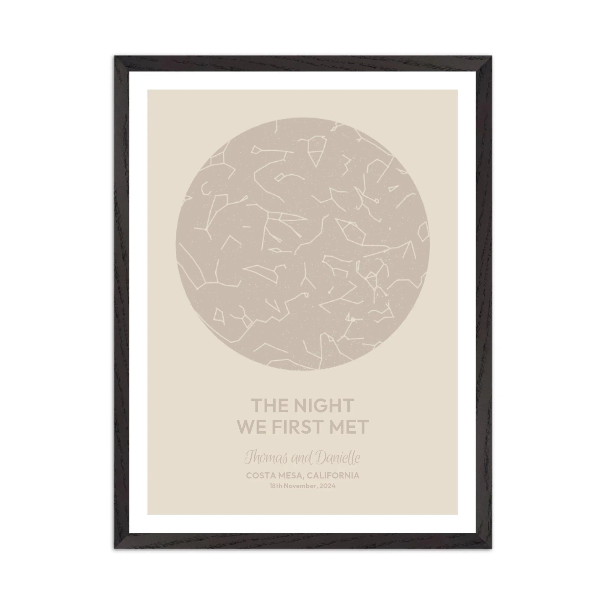 Custom Map Print – Two-Tone Star Map | Personalized Moment Art - SentiMap 