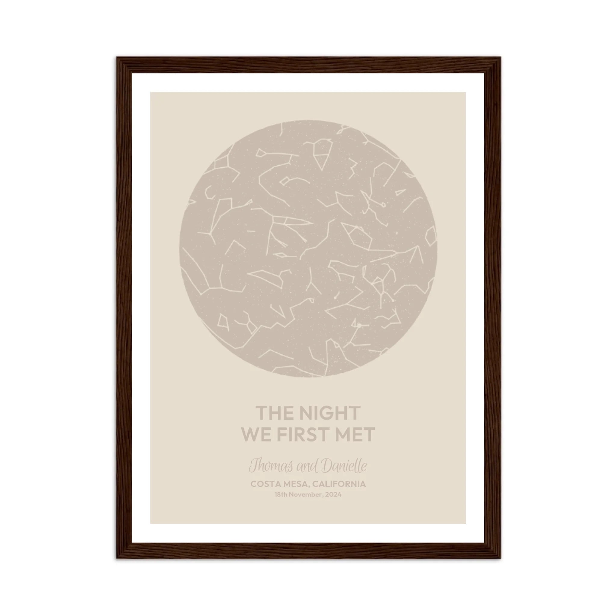 Custom Map Print – Two-Tone Star Map | Personalized Moment Art - SentiMap 