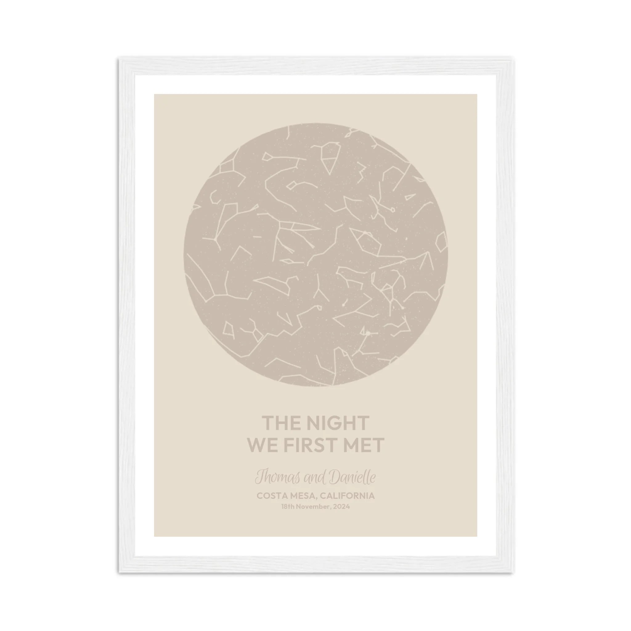 Custom Map Print – Two-Tone Star Map | Personalized Moment Art - SentiMap 