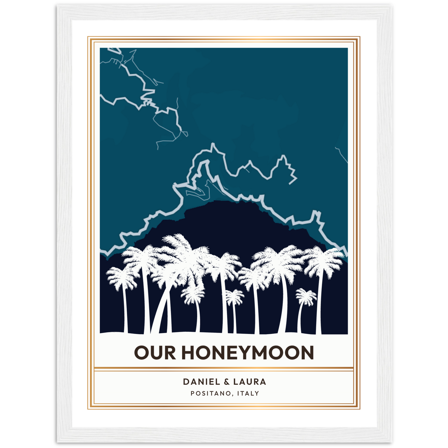 Framed Customizable Sentimental Moment Street Map