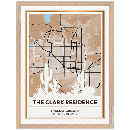 Framed Customizable Sentimental Moment Street Map