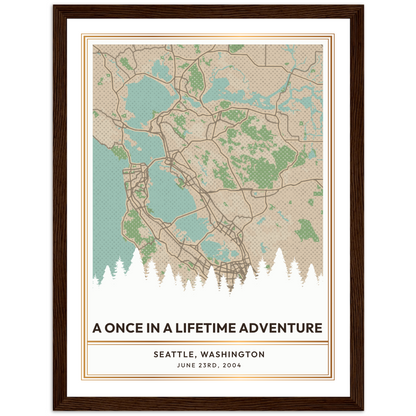Framed Customizable Sentimental Moment Street Map