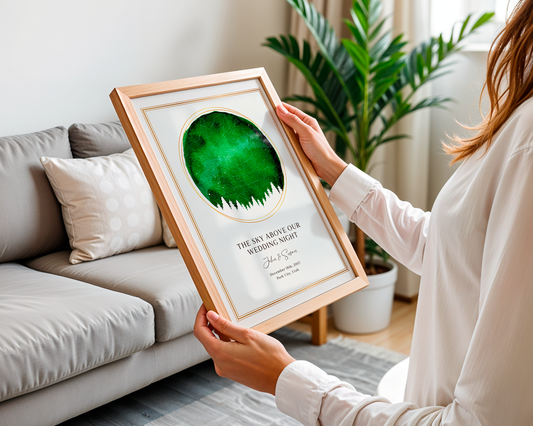 Woman holding her custom SentiMap