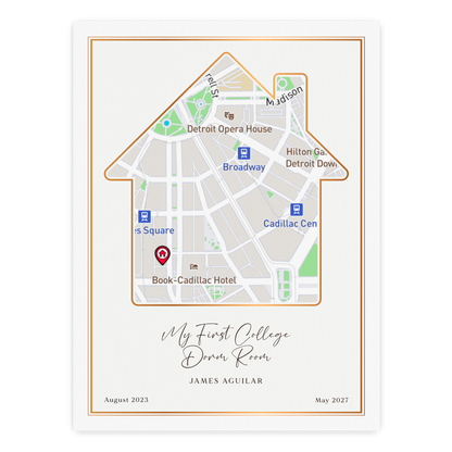 Customizable Sentimental Home Street Map Print
