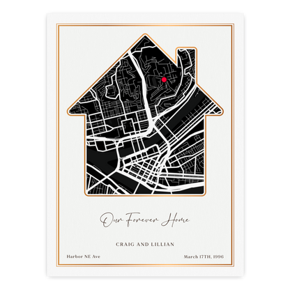 Customizable Sentimental Home Street Map Print