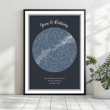 Digital Map Print – Modern Star Map (Instant Download) - SentiMap 