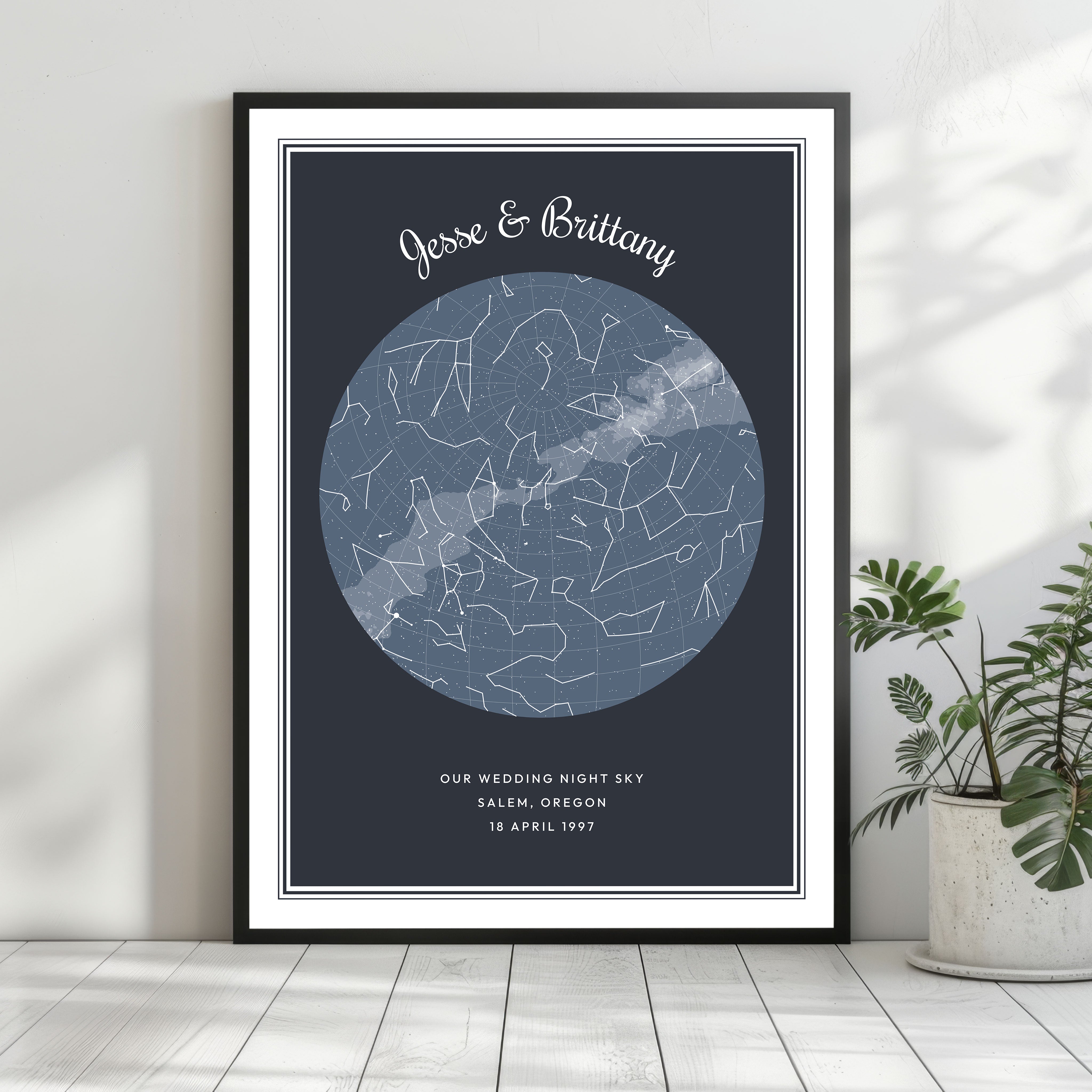 Custom Map Print – Modern Star Map | Personalized Memory Art