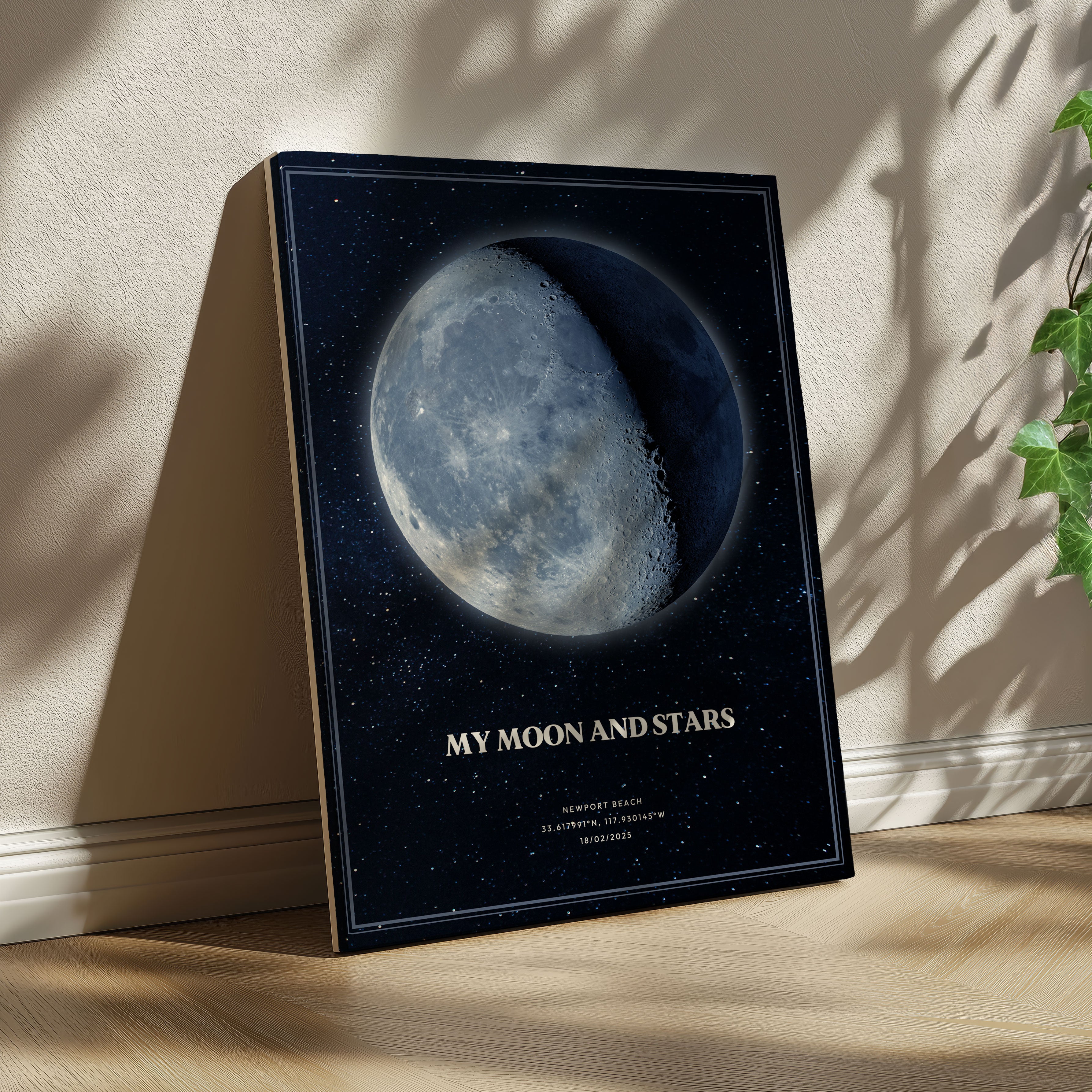 Digital Map Print – Moon Phase Map (Instant Download) - SentiMap 
