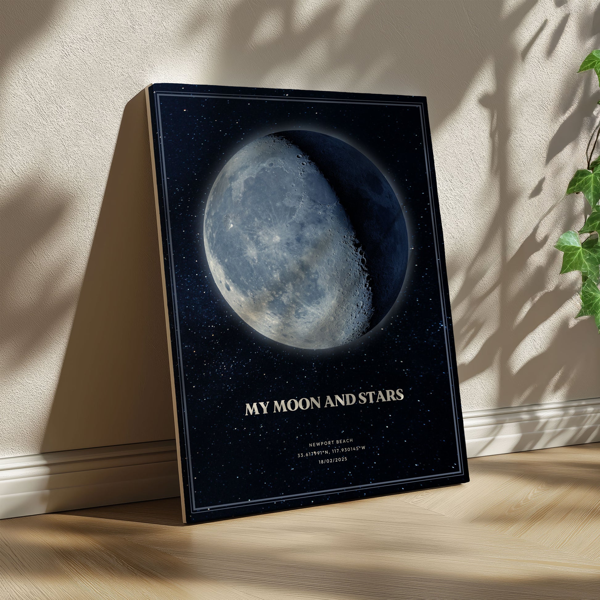 Digital Map Print – Moon Phase Map (Instant Download) - SentiMap 