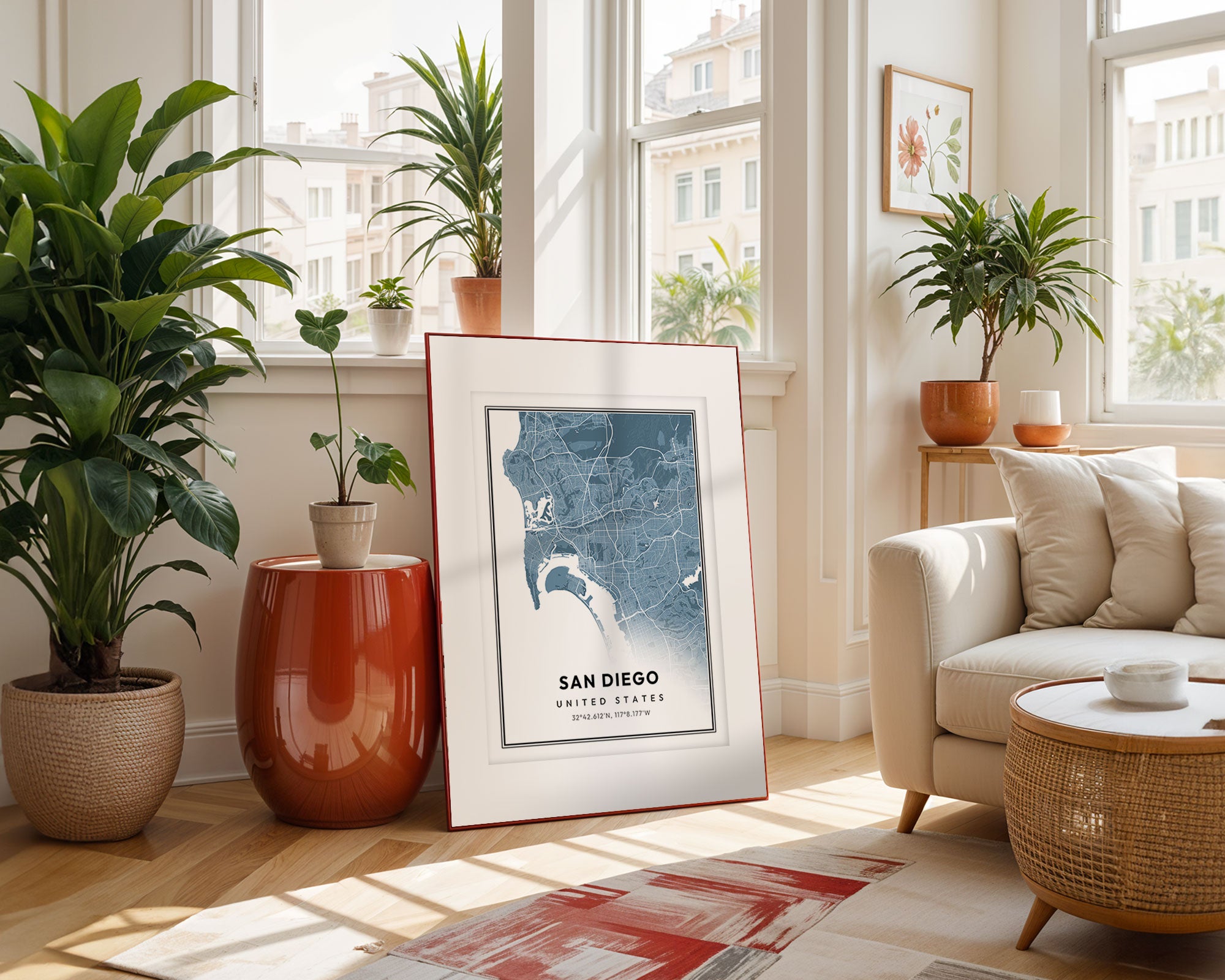 Custom Map Print – Modern Street Map | Personalized Location Art