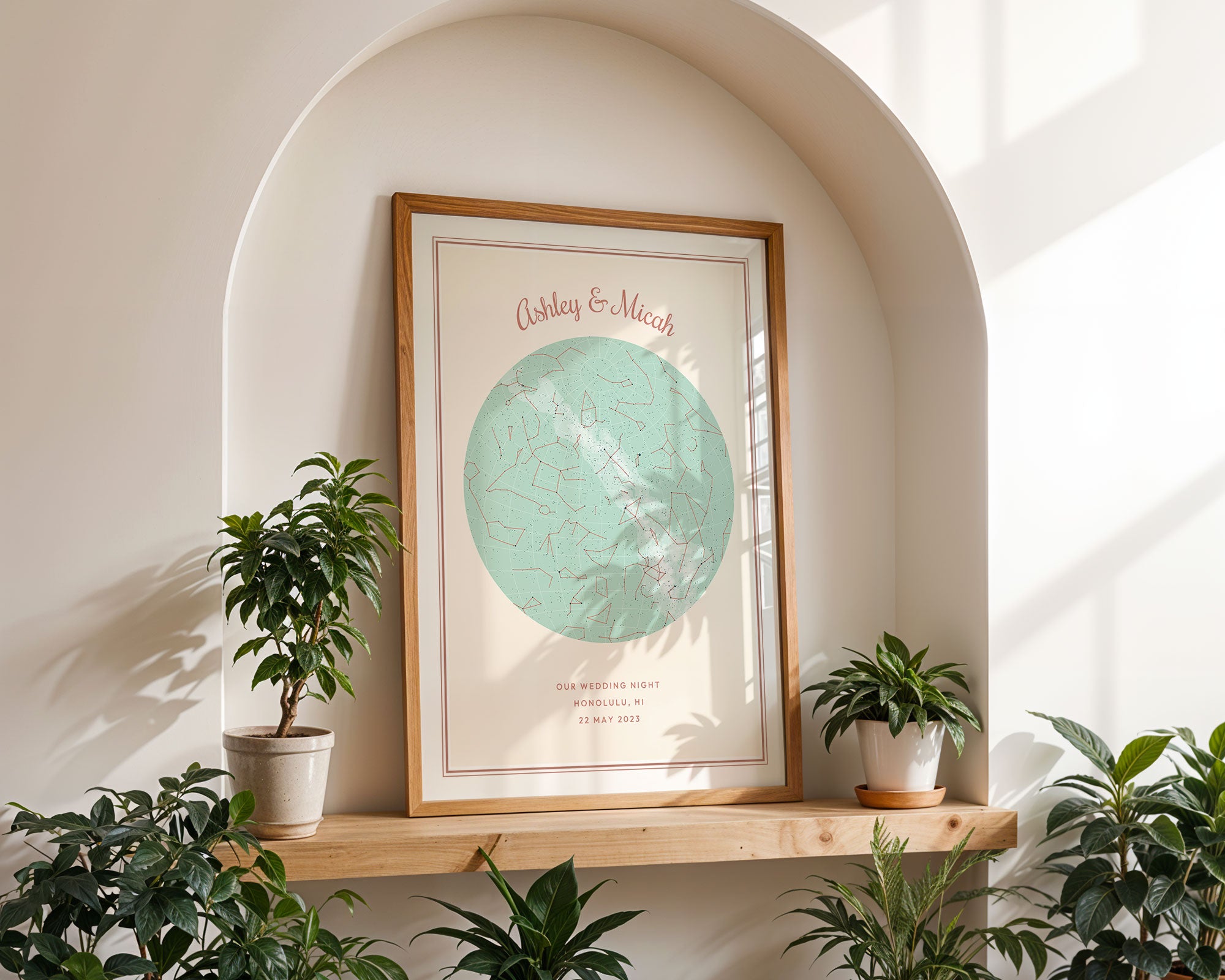 Custom Map Print – Modern Star Map | Personalized Memory Art