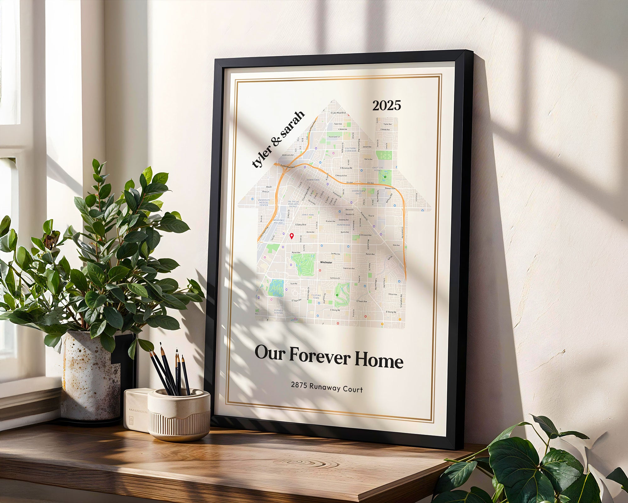 Custom Map Print – Modern Street Map | Personalized Location Art